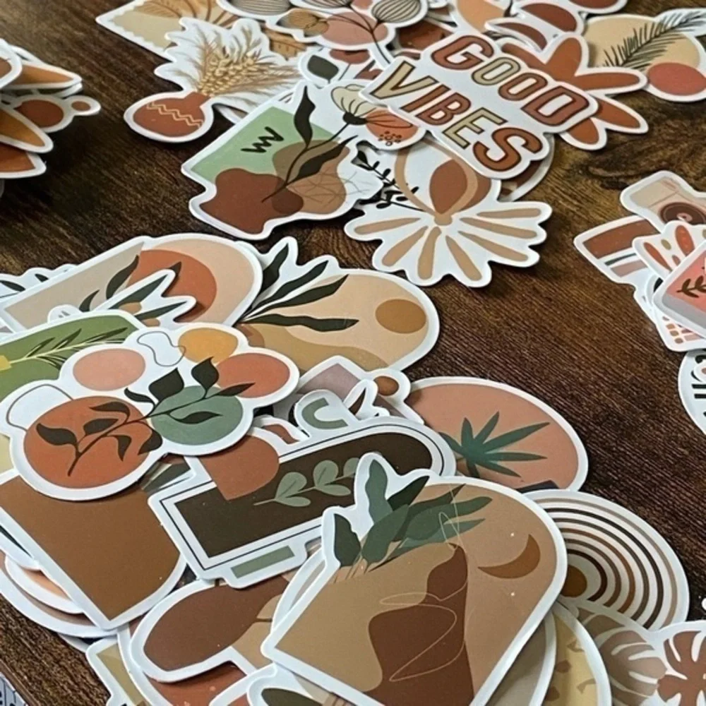 Boho Aesthetic Vinyl Stickers - Set of 10